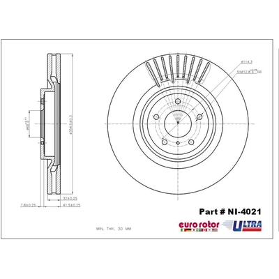 EUROROTOR - NI4021 - Front Premium Rotor pa3