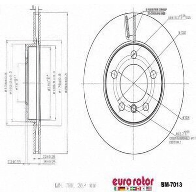 Front Premium Rotor by EUROROTOR - BM7013 pa10