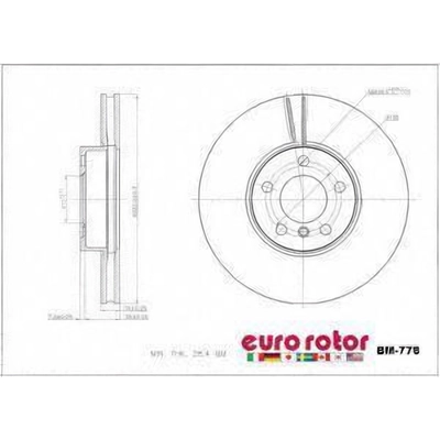 EUROROTOR - BM778 - Disque avant de qualit� sup�rieur pa1