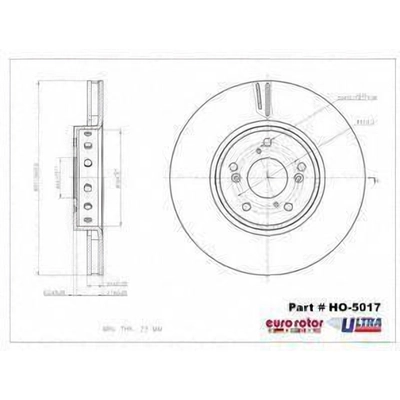 Front Premium Rotor by EUROROTOR - HO5017 pa1