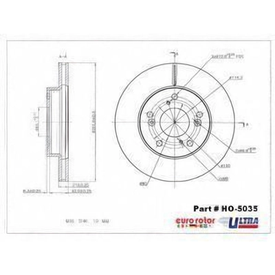 Front Premium Rotor by EUROROTOR - HO5035 pa1
