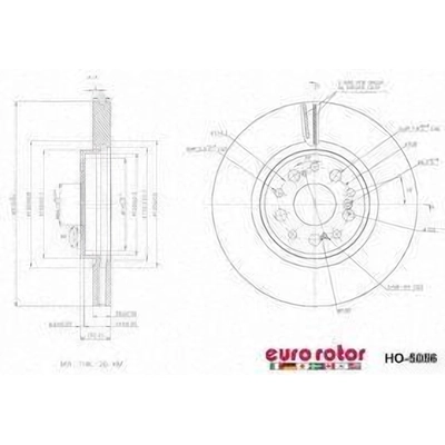 Front Premium Rotor by EUROROTOR - HO5056 pa2