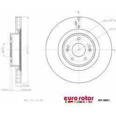 Front Premium Rotor by EUROROTOR - HY3001 pa1