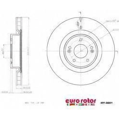 Disque avant de qualité supérieur par EUROROTOR - HY3001 pa1