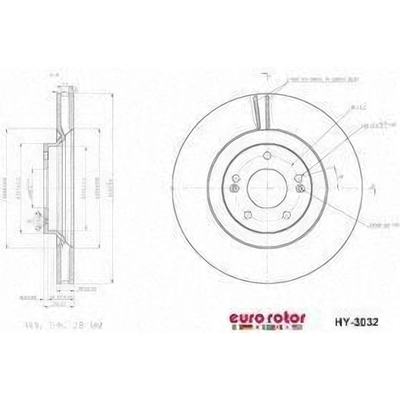 Front Premium Rotor by EUROROTOR - HY3032 pa1