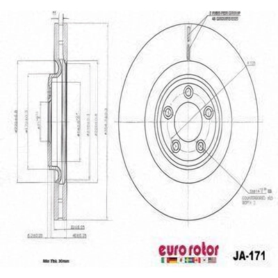 Front Premium Rotor by EUROROTOR - JA171 pa7