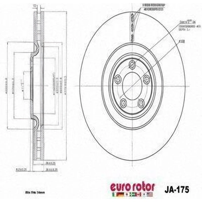 Disque avant de qualit� sup�rieur by EUROROTOR - JA175 pa7