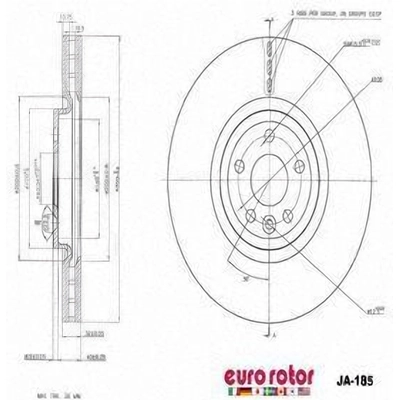 Front Premium Rotor by EUROROTOR - JA185 pa1