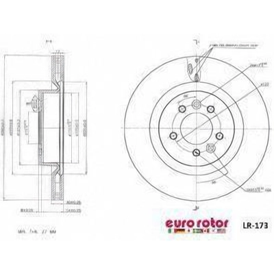 Front Premium Rotor by EUROROTOR - LR173 pa2