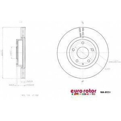 Disque avant de qualité supérieur par EUROROTOR - MA8031 pa1