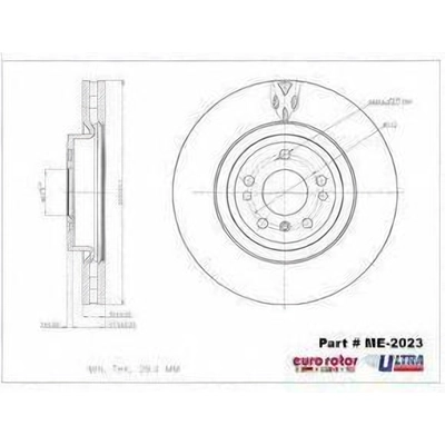 Front Premium Rotor by EUROROTOR - ME2023 pa7