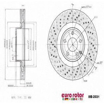 Front Premium Rotor by EUROROTOR - ME2031 pa7