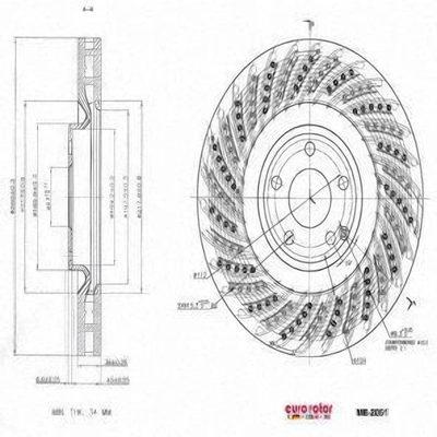 Disque avant de qualit� sup�rieur by EUROROTOR - ME2051 pa8