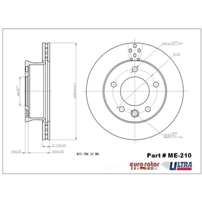 Front Premium Rotor by EUROROTOR - ME210 pa4