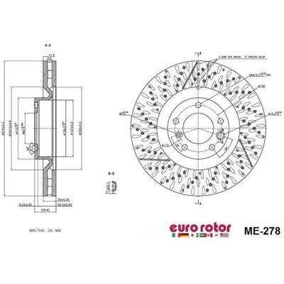 Disque avant de qualit� sup�rieur by EUROROTOR - ME278 pa3