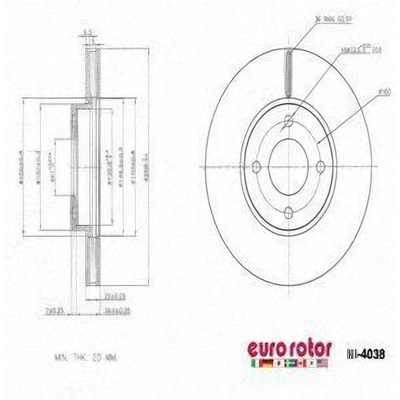 Front Premium Rotor by EUROROTOR - NI4038 pa3