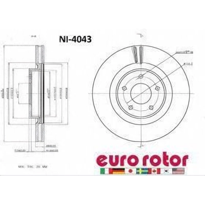 EUROROTOR - NI4043 - Front Premium Rotor pa3