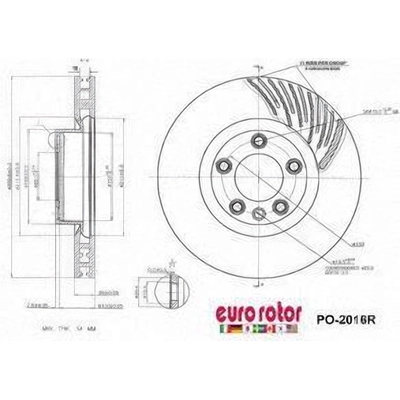 Front Premium Rotor by EUROROTOR - PO2016R pa3