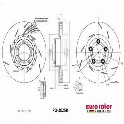 Front Premium Rotor by EUROROTOR - PO2025R pa1
