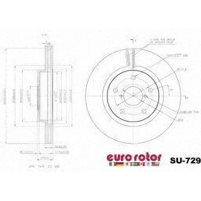 Front Premium Rotor by EUROROTOR - SU729 pa1