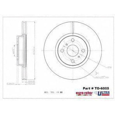 Front Premium Rotor by EUROROTOR - TO6005 pa7