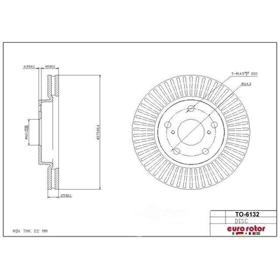 EUROROTOR - TO6132 - Front Premium Rotor pa4