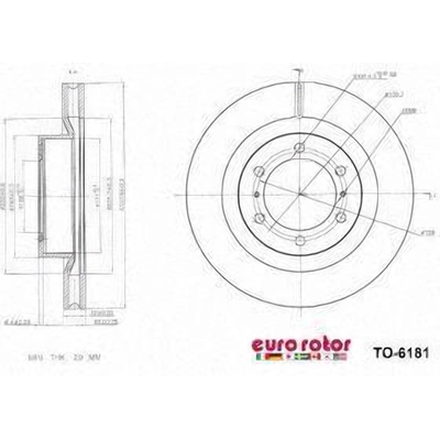 EUROROTOR - TO6181 - Front Premium Rotor pa3