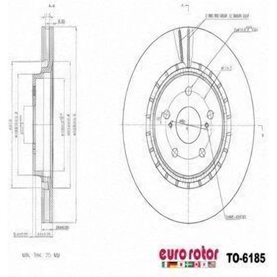 Front Premium Rotor by EUROROTOR - TO6185 pa2