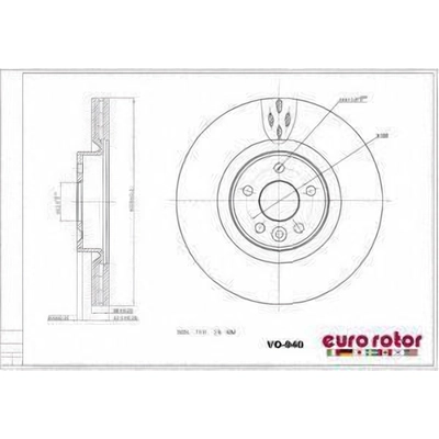 Front Premium Rotor by EUROROTOR - VO940 pa2