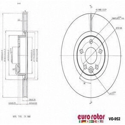 Front Premium Rotor by EUROROTOR - VO952 pa2