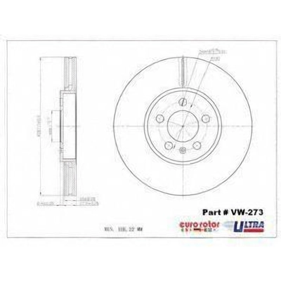 Disque avant de qualit� sup�rieur by EUROROTOR - VW273 pa7