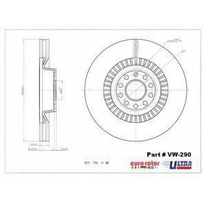 Front Premium Rotor by EUROROTOR - VW290 pa1