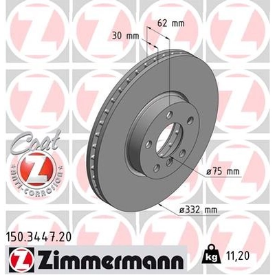 Front Premium Rotor by ZIMMERMANN - 150.3447.20 pa2