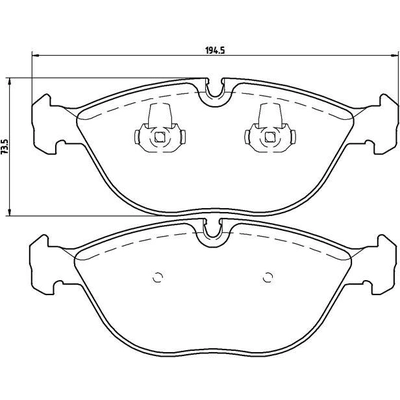 Front Premium Semi Metallic Pads by BREMBO - P06019 pa4