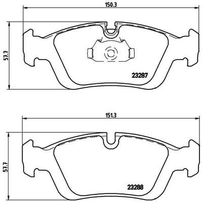 Front Premium Semi Metallic Pads by BREMBO - P06024 pa5