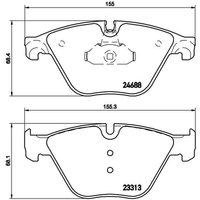 Front Premium Semi Metallic Pads by BREMBO - P06074 pa6