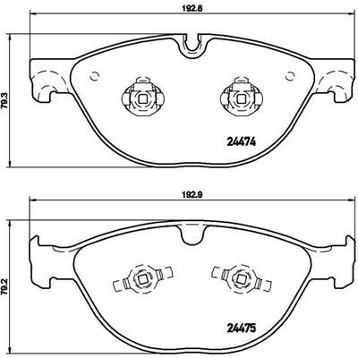 Plaquettes avant semi-métallique de qualité supérieur by BREMBO - P36025 pa6