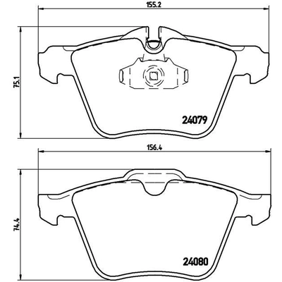 Front Premium Semi Metallic Pads by BREMBO - P36027 pa6