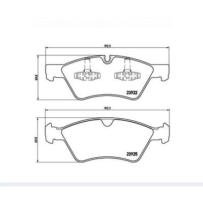 Front Premium Semi Metallic Pads by BREMBO - P50063 pa6