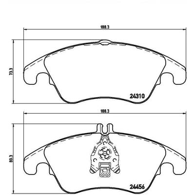 Plaquettes avant semi-métallique de qualité supérieur by BREMBO - P50069 pa6