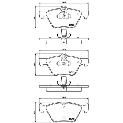 Front Premium Semi Metallic Pads by BREMBO - P50075 pa5