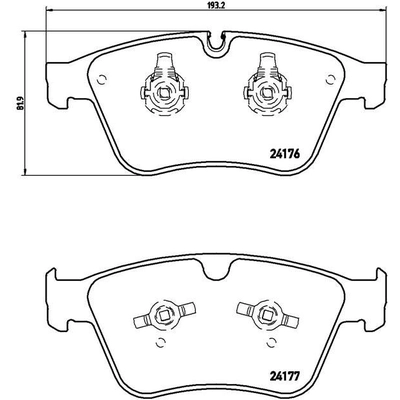 Front Premium Semi Metallic Pads by BREMBO - P50105 pa4