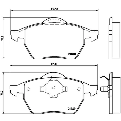 Front Premium Semi Metallic Pads by BREMBO - P85039 pa5