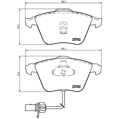 Plaquettes avant semi-métallique de qualité supérieur by BREMBO - P85056 pa7