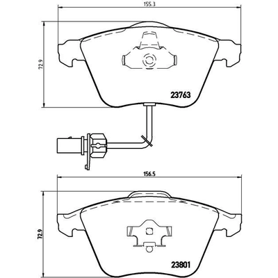 Front Premium Semi Metallic Pads by BREMBO - P85084 pa7