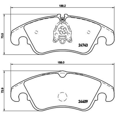 Plaquettes avant semi-métallique de qualité supérieur by BREMBO - P85098 pa9