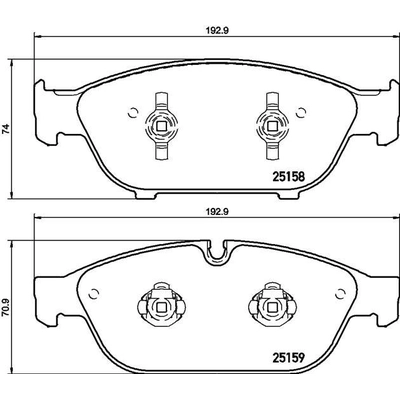 Front Premium Semi Metallic Pads by BREMBO - P85127 pa5