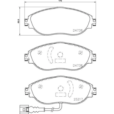 Front Premium Semi Metallic Pads by BREMBO - P85131 pa8