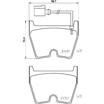 BREMBO - P85152 - Front Premium Semi Metallic Pads pa2