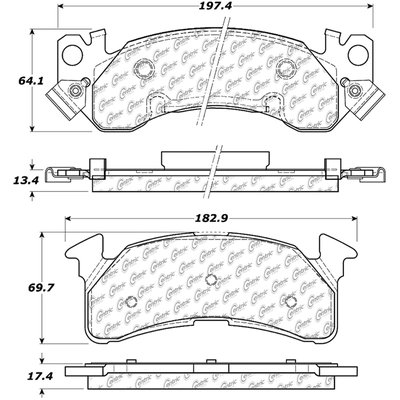 Front Premium Semi Metallic Pads by CENTRIC PARTS - 300.01530 pa2